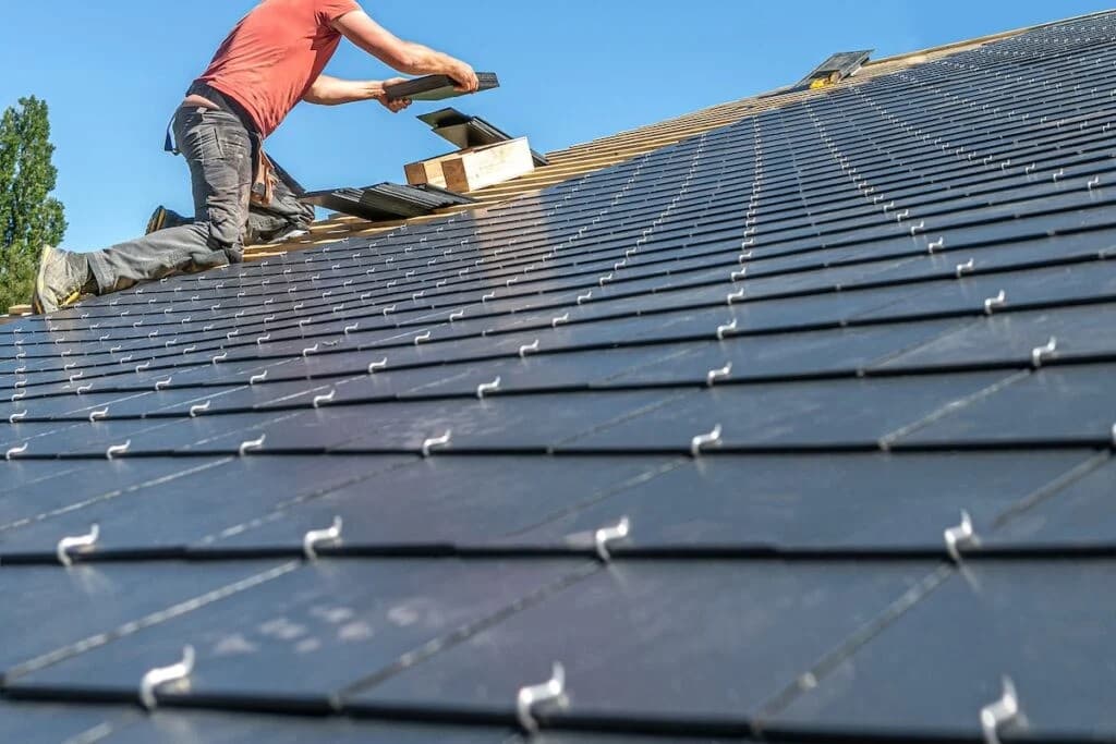 Detailed Slate Roofing Work